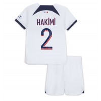 Paris Saint-Germain Achraf Hakimi #2 Auswärts Trikotsatz Kinder 2023-24 Kurzarm (+ Kurze Hosen)